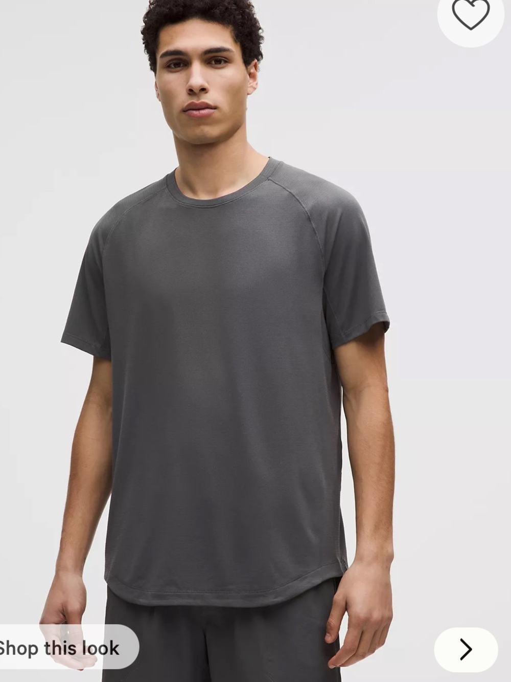 Lululemon License to Train Onyx Grey Men's Short Sleeve Shirt